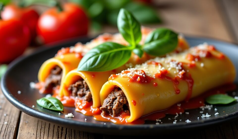 Cannellonis italiens traditionnels : recette complète de la farce à la sauce gratinée