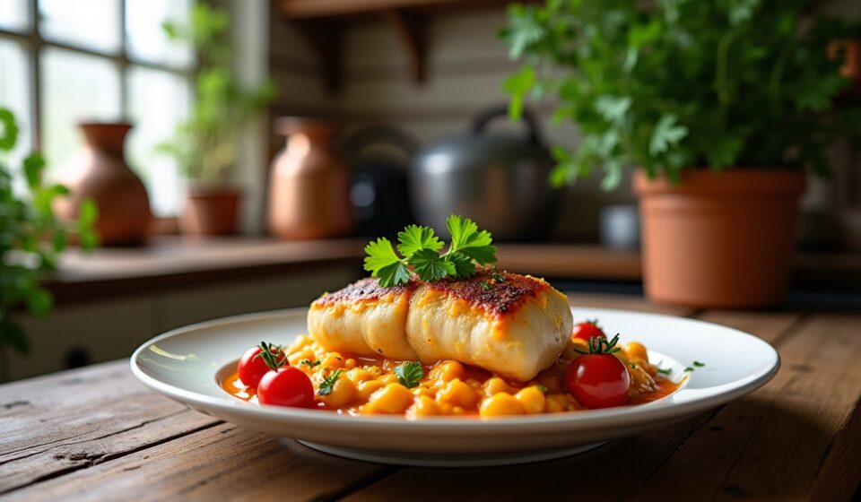 Découvrez la recette traditionnelle de la Lotte à l’Armoricaine, un joyau gastronomique breton