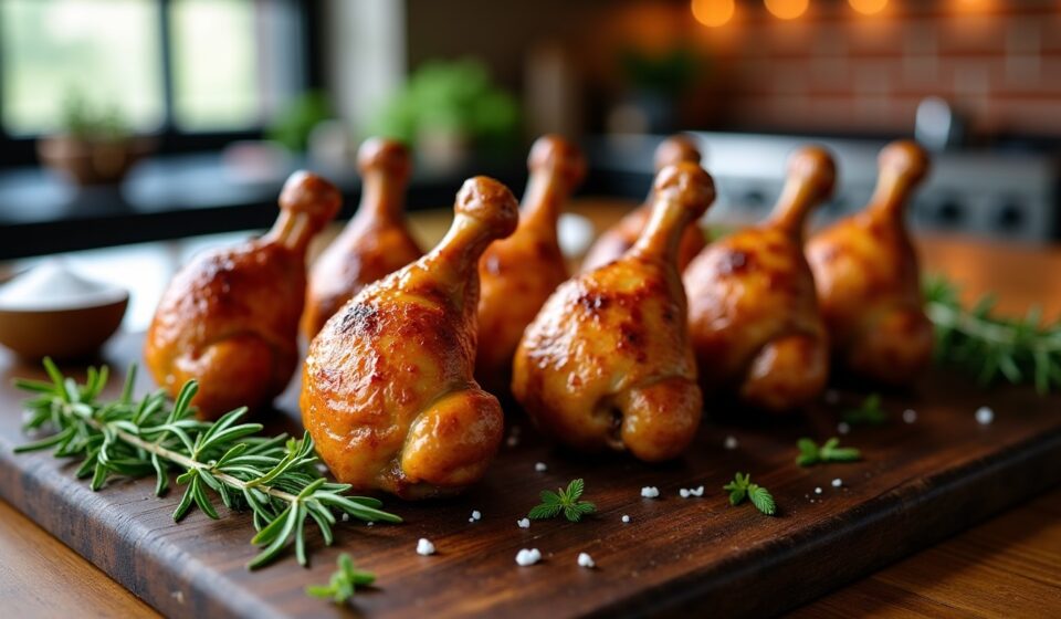 Découvrez l'art de cuire des pilons de poulet au four avec une peau irrésistiblement croustillante !