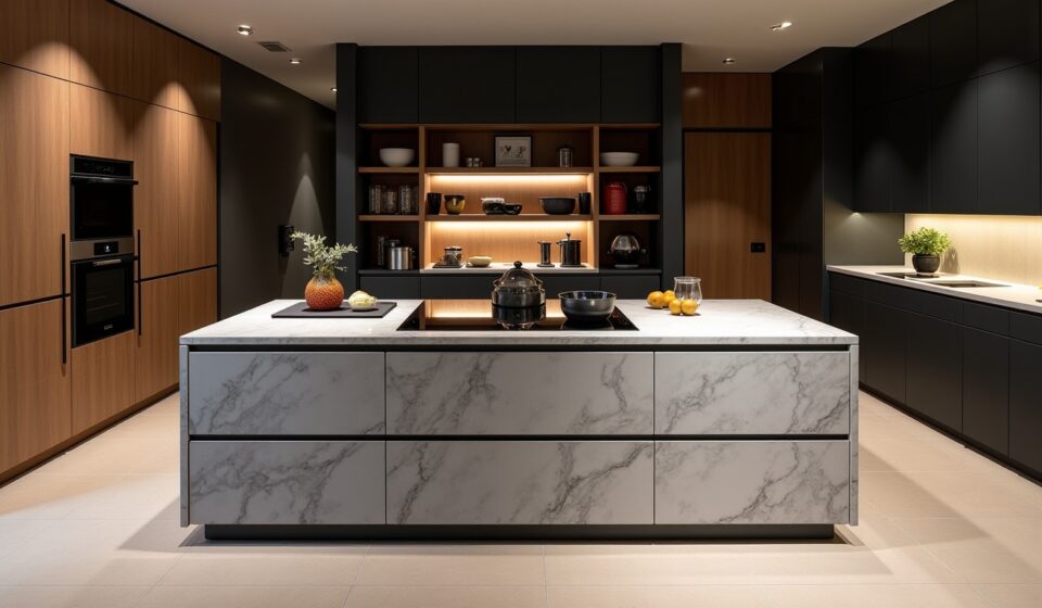 Cuisine italienne haut de gamme : allier design tendance et agencement fonctionnel