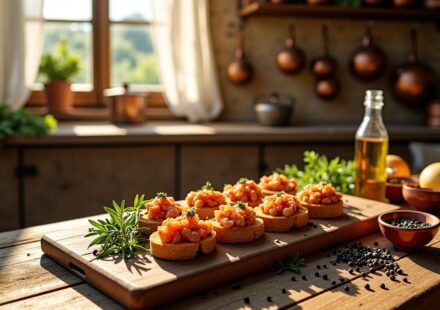 Crostini toscans rustiques au foie de volaille et poivre parfumé